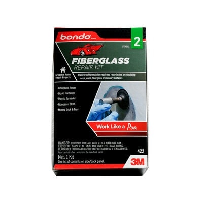Bondo Fiberglass Resin Repair Kit, 00420, 0.45 Pint 